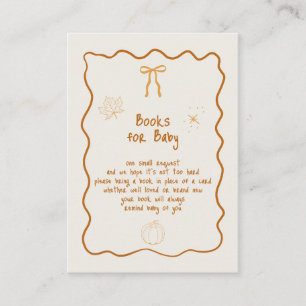 Retro Fall Sketch Books for Baby Enclosure Card