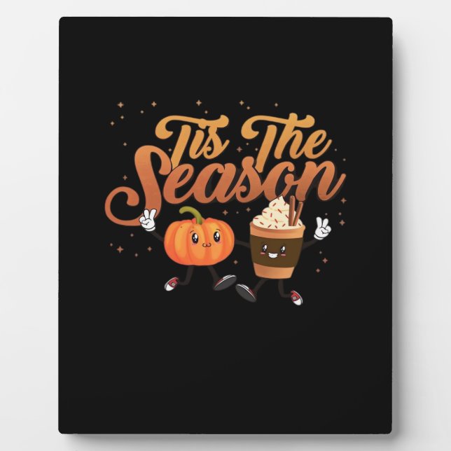 Retro Fall Tis The Season Plaque (Front)