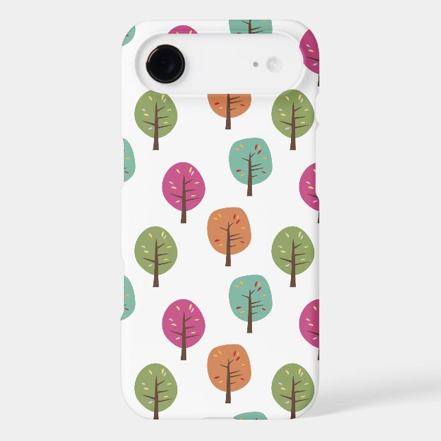 Retro Fall Trees Pattern Case-Mate iPhone Case (Back)