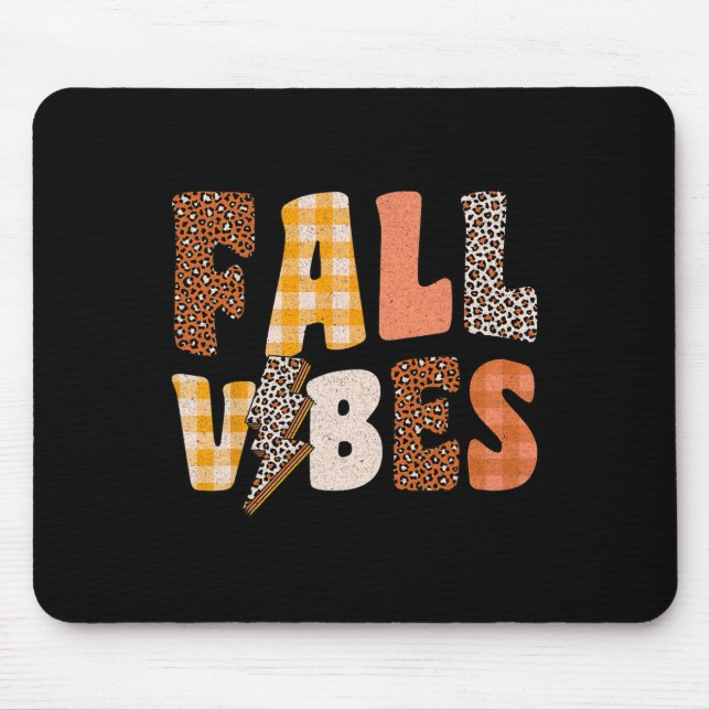 Retro Fall Vibes  Mouse Pad (Front)