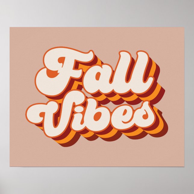 Retro Fall Vibes Poster (Front)
