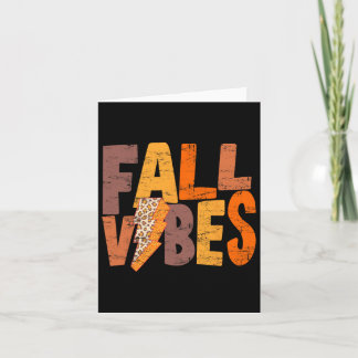 Retro Fall Vibes Pumpkin Season Autumn Men Women  Card