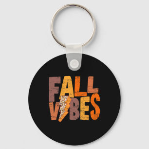 Retro Fall Vibes Pumpkin Season Autumn Men Women Keychain