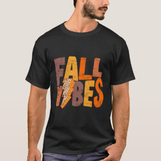 Retro Fall Vibes Pumpkin Season Autumn Men Women T-Shirt
