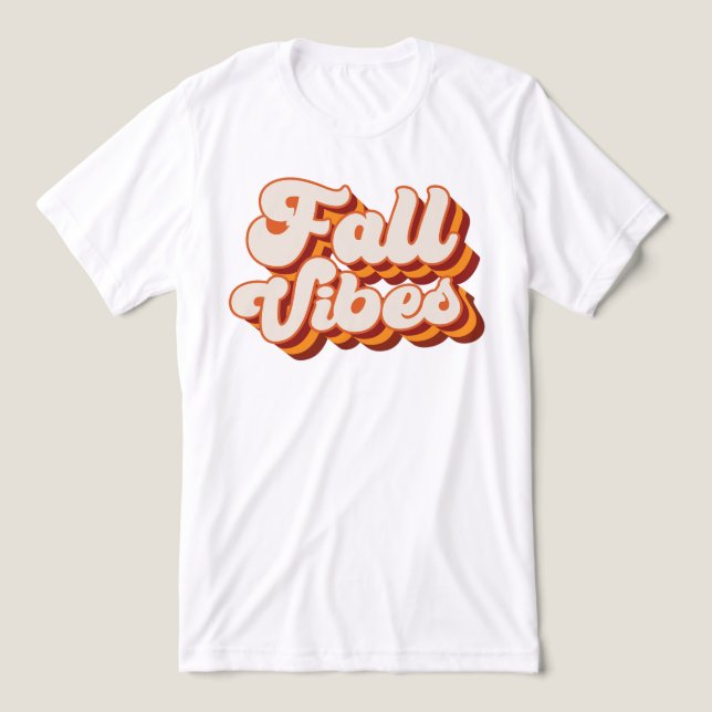Retro Fall Vibes Tri-Blend Shirt (Design Front)