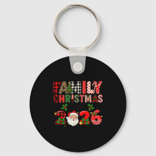 Retro Family Christmas Crew 2026 Squad Family Matc Keychain