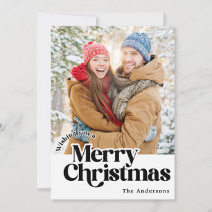Retro Family Christmas Photo Card