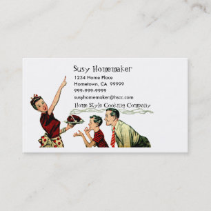 Retro Family Meal Time Business Card