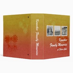 Retro Family Memories (burnt orange floral) Binder