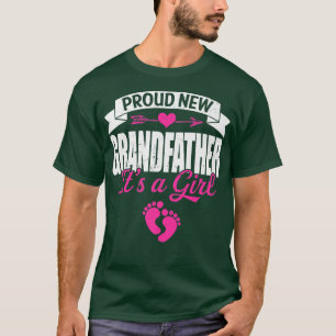 Retro Family Proud New Grandfather It's A Girl Gen T-Shirt