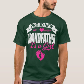 Retro Family Proud New Grandfather It's A Girl Gen T-Shirt