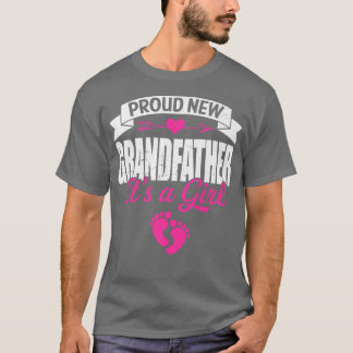 Retro Family Proud New Grandfather It's A Girl Gen T-Shirt