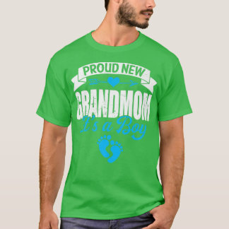 Retro Family Proud New Grandmom It's A Boy Gender  T-Shirt