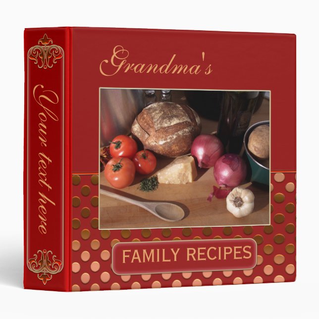 Retro Family Recipe Binder (Front/Spine)