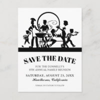 Retro Family Reunion BBQ Save the Date