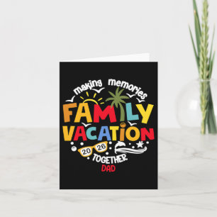 Retro Family Vacation 2026 Beach Memories Family Card