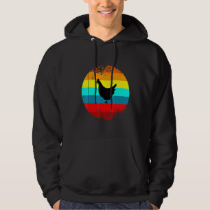 Retro Farm Animal Graphic With A Vintage Chicken H Hoodie
