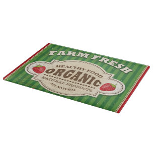 Retro Farm Fresh Poster Design Cutting Board