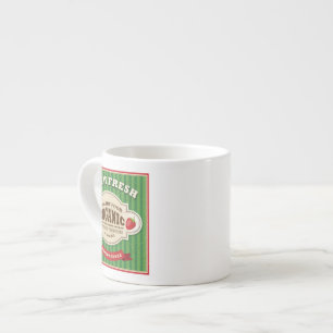 Retro Farm Fresh Poster Design Espresso Cup