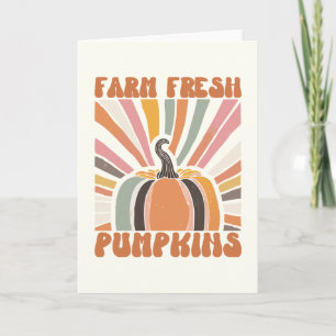 Retro Farm Fresh Pumpkins Card
