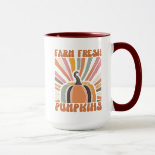 Retro Farm Fresh Pumpkins Mug