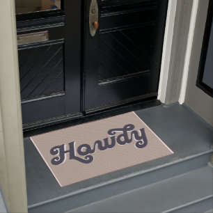 Retro Farmhouse Howdy Welcome Doormat