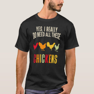 Retro Farming Hen Farm Animal Farmer Chicken T-Shirt