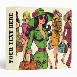 Retro Fashion Girls Comics Binder