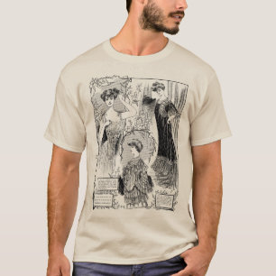 Retro fashion illustration collage shirt