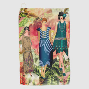 Retro Fashion Ladies Personalized Golf Towel