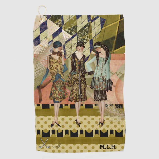 Retro Fashion Ladies Serviette de golf personnalis (Devant)