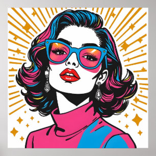 Retro Fashion Pop Art - Poster inspiré des années 