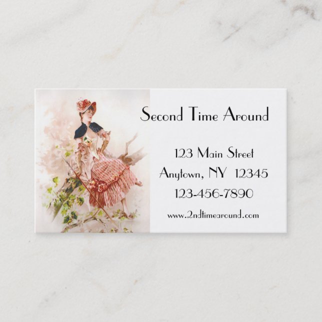 Retro Fashion Style Business Card (Front)