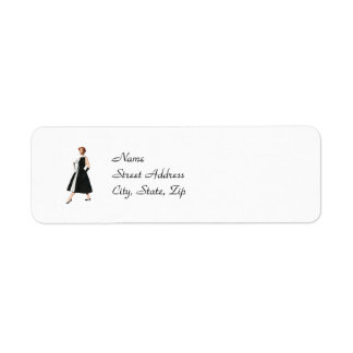 Retro Fashionista Return Address Labels