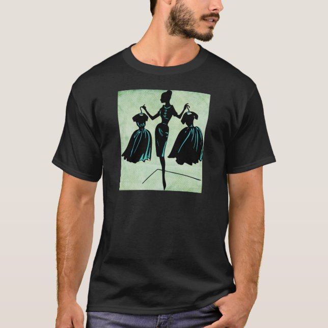 Retro Fashionista Silhouette T-Shirt (Front)