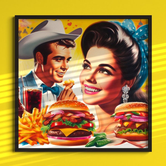 Retro Fast Food Couple Poster (Creator Uploaded)