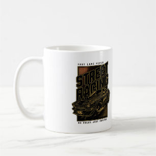 Retro Fast Lane Fever Sports Car Art Coffee Mug