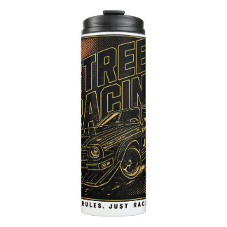Retro Fast Lane Fever Sports Car Art Thermal Tumbler