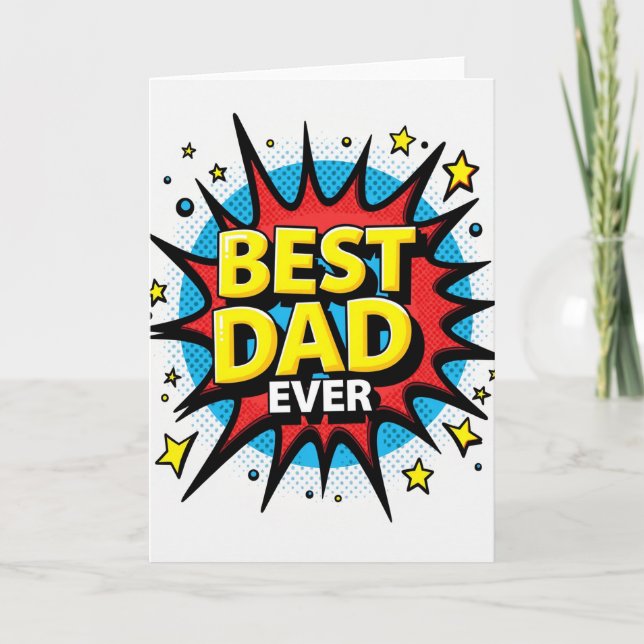 Retro Fathers Day Blast Card (Front)