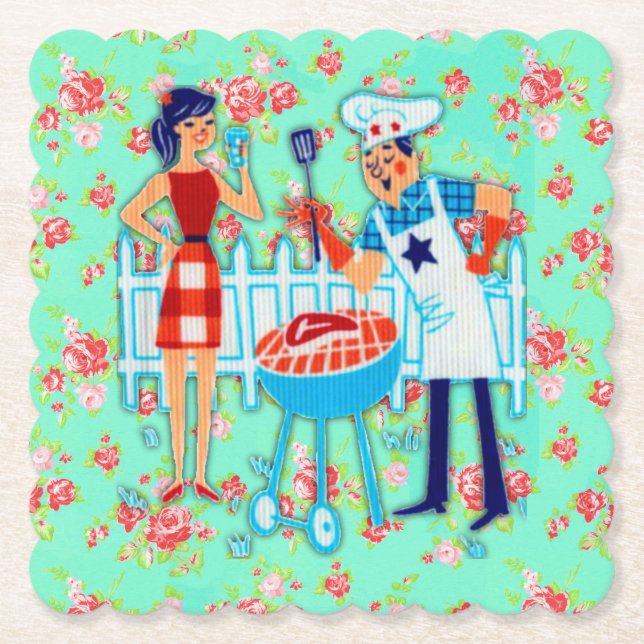 Retro Fathers Day Coasters (Front)