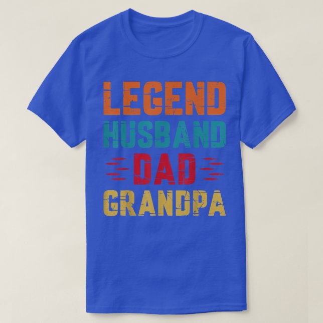 Retro Father's Day - Dad the Legend Husband Dad Gr T-Shirt (Design Front)
