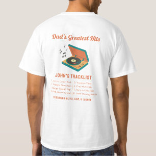 Retro Father's Day "Dad's Greatest Hits" Custom T-Shirt