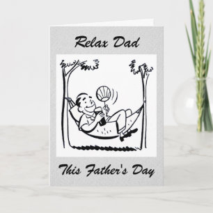 Retro Father's Day Dad's Hammock Card