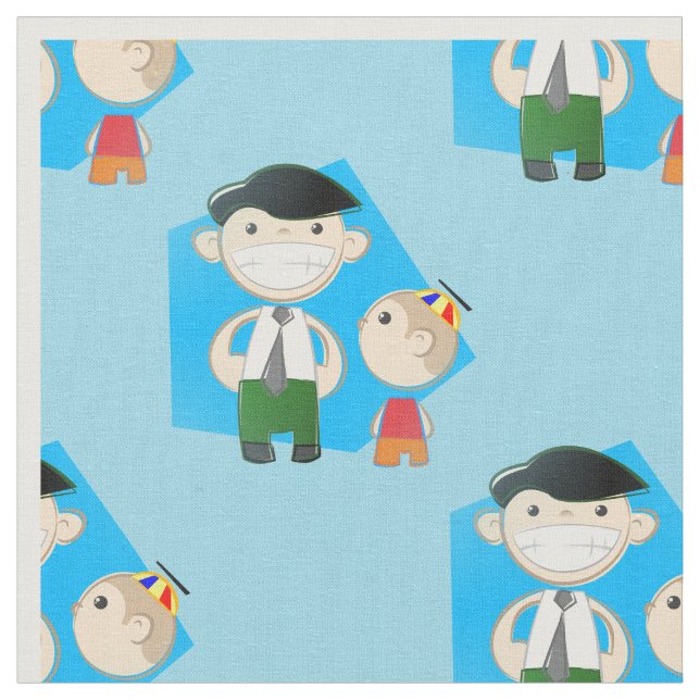 retro fathers day fabric (Close Up)