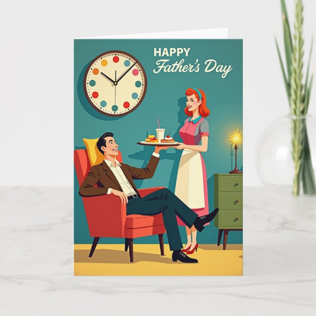 Retro Fathers Day Love Card (Front)
