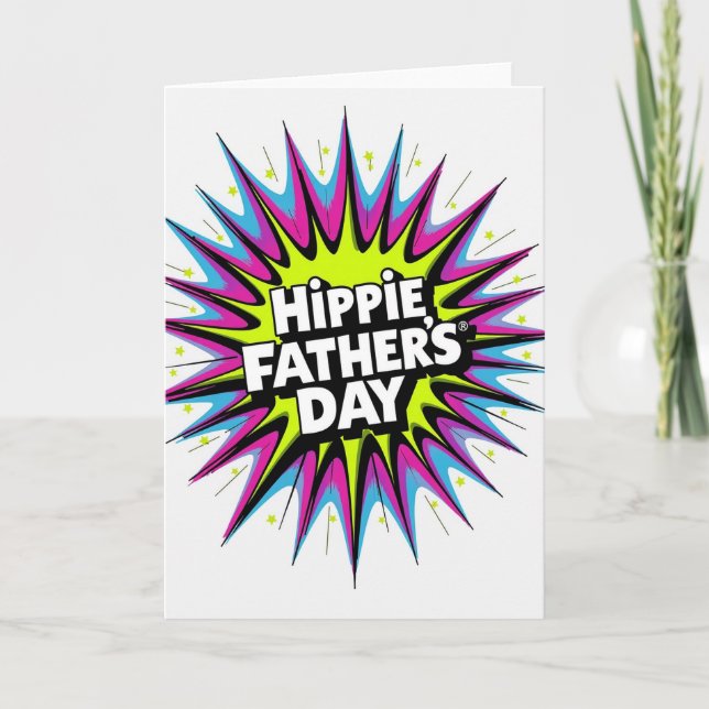Retro Fathers Day Pop Art Card (Front)