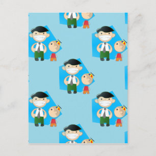 retro fathers day postcard