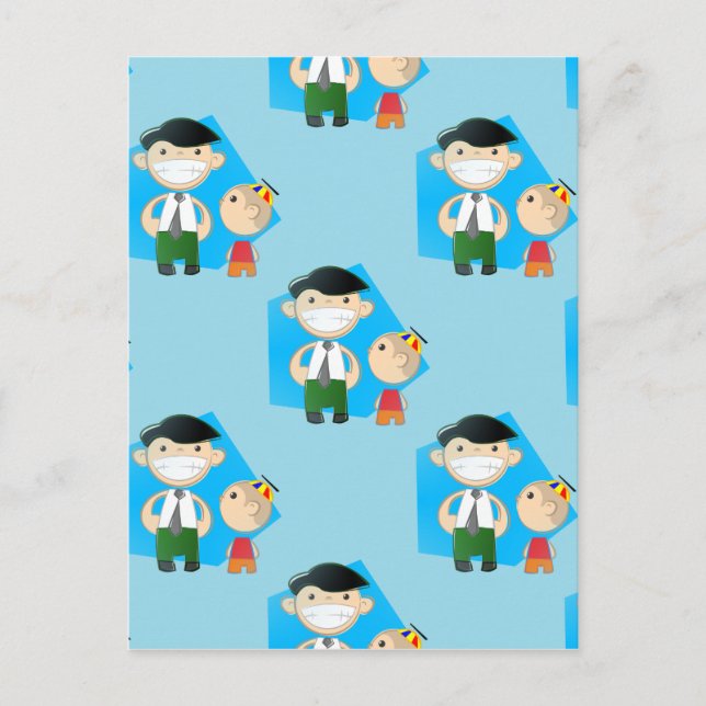 retro fathers day postcard (Front)