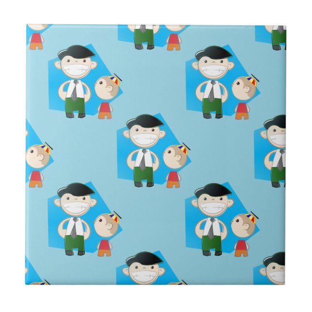 retro fathers day tile (Front)