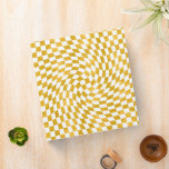 Retro Faux Gold Foil Checks Warped Chequerboard  Binder<br><div class="desc">Perfect warped chequered design pillow inelegant faux gold foil print. Modern warped checkers in classic colour. Twirl and swirl,  twist checks,  chequered pattern</div>